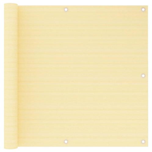 vidaXL Balkonscherm 90x500 cm HDPE beige, Tuin en Terras, Parasols, Nieuw, Verzenden