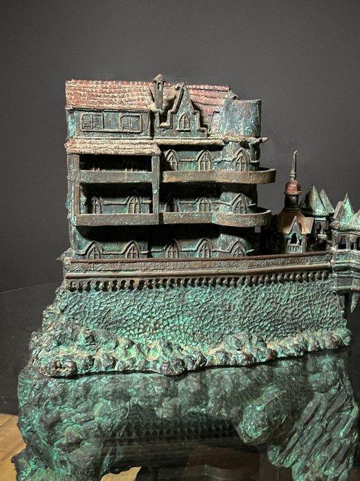 Middentafel - Glas, Brons, Smeedijzer - Antiek artistiek, Antiek en Kunst, Curiosa en Brocante