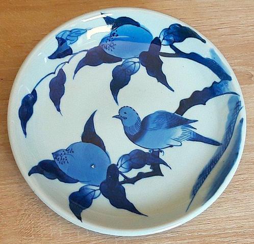 Plat - ANTIQUE Porcelaine Bleu & Blanc KO-IMARI OISEAU, Antiquités & Art, Antiquités | Autres Antiquités