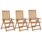 Tuinstoelen Set 3st | OP = OP | Zomers Voordeel, Verzenden, Nieuw, Hout, Verstelbaar