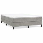 Bedframe 140x200 Fluweel Grijs | OP = OP | 55%, Verzenden, Nieuw, 140 cm, Twijfelaar