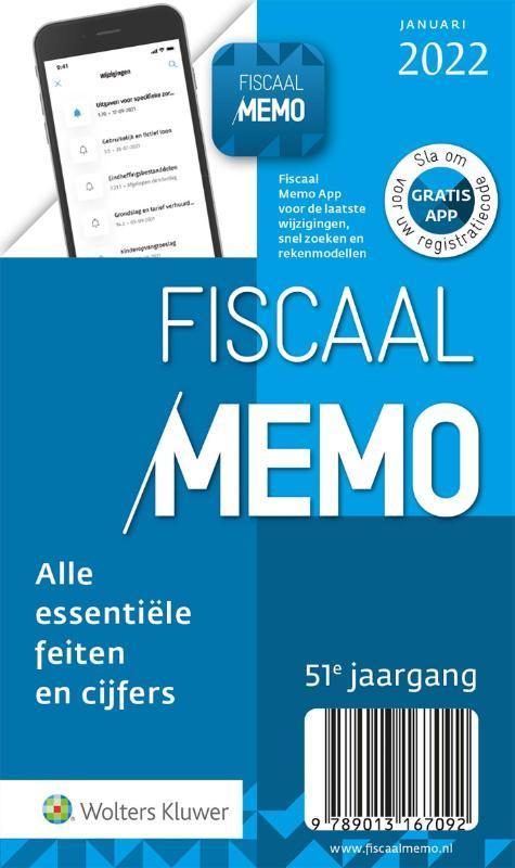 Fiscaal Memo januari 2022 9789013167092, Livres, Science, Envoi