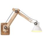 vidaXL Wandlamp industrieel rond E27 wit, Huis en Inrichting, Lampen | Wandlampen, Verzenden, Nieuw