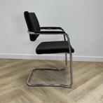 stapelbare vergaderstoel, donkerbruin - chroom, Gebruikt, Metaal, Eén