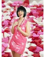 Glitter party jurk met grote pailletten fluo roze, Ophalen of Verzenden