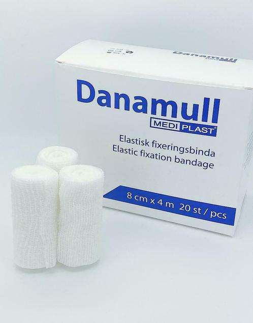 Danamull Elastisch Gaasverband 8cm x 4m - Doos 20 Stuks, Diversen, Verpleegmiddelen, Nieuw, Ophalen of Verzenden