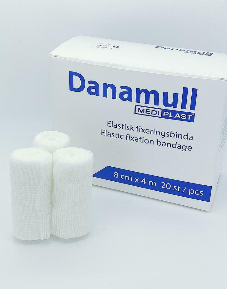 Danamull Elastisch Gaasverband 8cm x 4m - Doos 20 Stuks, Divers, Matériel Infirmier, Enlèvement ou Envoi