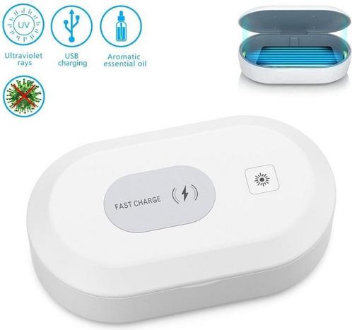 Caseme UV Box - Smartphone cleaner - Draadloze lader - Wit, Télécoms, Téléphonie mobile | Chargeurs pour téléphone, Enlèvement