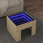 vidaXL Salontafel met Infinity LED 40x40x30 cm sonoma, Huis en Inrichting, Tafels | Salontafels, Verzenden, Nieuw