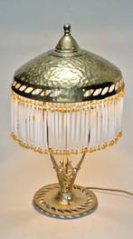 Art Nouveau-Jugendstil - Tafellamp - Messing & glas-staafjes, Antiek en Kunst