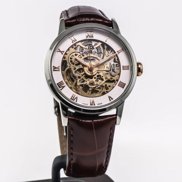 Catena - Skeleton Automatic Swiss Made Watch - CA018-BU -, Bijoux, Sacs & Beauté, Montres | Hommes
