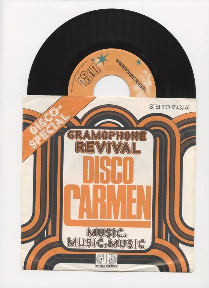 Gramophone Revival – Disco Carmen / Music, Music, Music (1-7, Cd's en Dvd's, Vinyl Singles, Ophalen of Verzenden