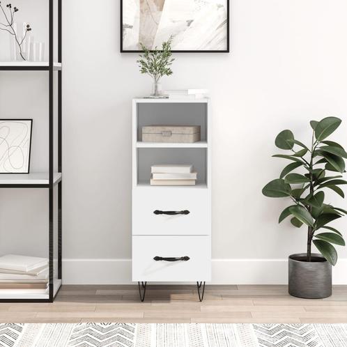 vidaXL Dressoir 34,5x34x90 cm bewerkt hout wit, Huis en Inrichting, Kasten | Dressoirs, Nieuw, Verzenden