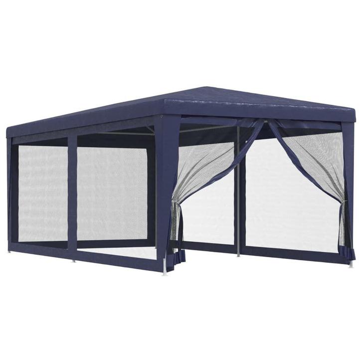 Blauwe Partytent 3x6m HDPE Gazen Wanden | Retour Deal, Tuin en Terras, Partytenten, Minder dan 4 meter, 5 tot 8 meter, 2 meter of meer