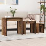 vidaXL Nest Koffietafel 3 pcs Oud hout 60 x 35 x 56 cm, Huis en Inrichting, Verzenden, Nieuw