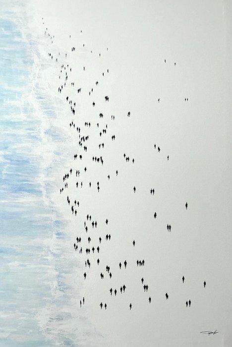 Elisabeth Calderer - Shoreline drift XL, Antiquités & Art, Art | Peinture | Moderne
