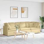 vidaXL Modulaire bank met kussens corduroy stof grijsgroen, Huis en Inrichting, Zetels | Zetels, Verzenden, Nieuw