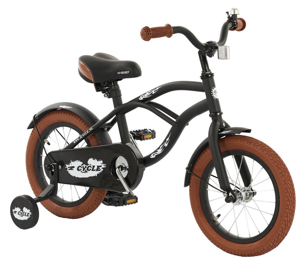 ② 2Cycle Cruiser Kinderfiets - 14 - Mat-Zwart — Vélos | Vélos pour enfant —