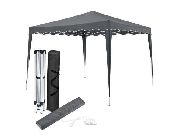 Veiling - Inklapbare Partytent Vivara - 3 x 3m - Grijs, Jardin & Terrasse, Tonnelles