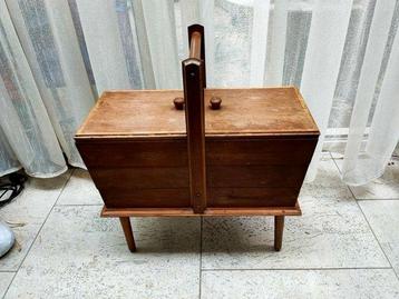 Boîte à couture - Bois - Meuble de rangement pour la couture