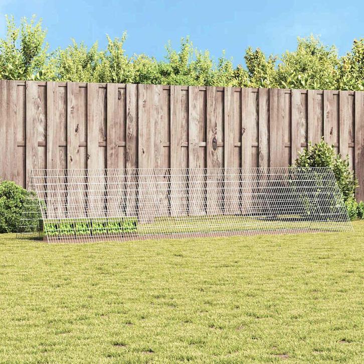 vidaXL Konijnenkooi Zilver 215 x 100 x 85 cm Gegevens staal, Dieren en Toebehoren, Knaagdieren en Konijnen | Hokken en Kooien