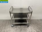 RVS Zorro Serveerwagen 3 lagen 86 cm Horeca, Ophalen of Verzenden, Nieuw in verpakking