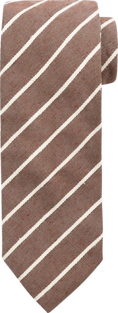 Suitable Stropdas Linnen Streep Bruin maat  Heren, Kleding | Heren, Stropdassen, Bruin, Nieuw, Verzenden