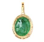 Pendentif - 14 carats Or jaune - 5.74ct. tw. Émeraude -