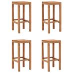 vidaXL Tabourets de bar lot de 4 bois de teck massif, Verzenden