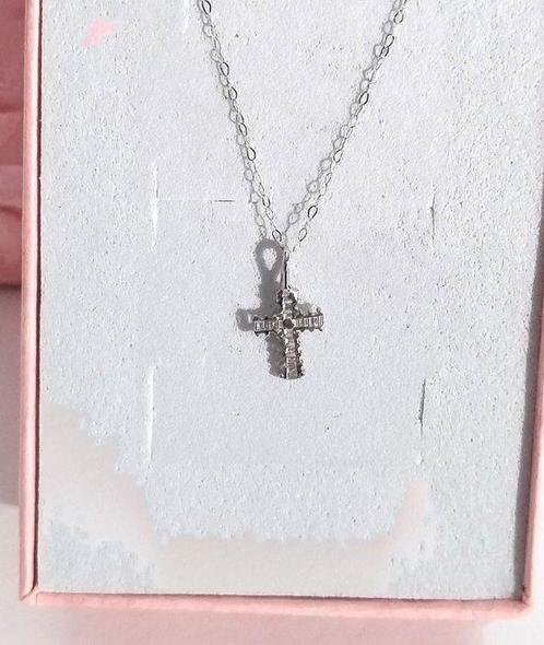 Zonder Minimumprijs - Ketting met hanger - 18 karaat Witgoud, Handtassen en Accessoires, Antieke sieraden