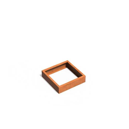 Cortenstaal plantenbak 80x80x20cm - Zonder bodem, Tuin en Terras, Bloembakken en Plantenbakken, Minder dan 30 cm, 60 tot 100 cm