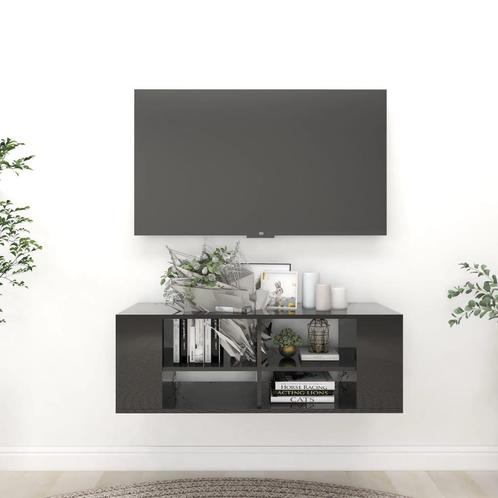 vidaXL Tv-wandmeubel 102x35x35 cm bewerkt hout hoogglans, Huis en Inrichting, Kasten |Televisiemeubels, Nieuw, Verzenden