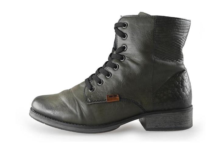 Rieker Veterboots in maat 41 Groen | 5% extra korting, Kleding | Dames, Schoenen, Groen, Gedragen, Overige typen, Verzenden