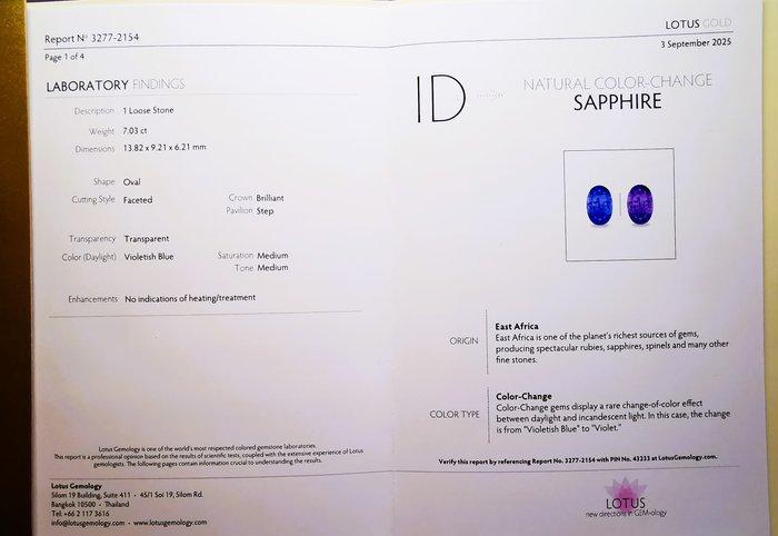 Bague - 18 carats Or blanc, Lotus - 7.54ct. tw. Saphir -, Bijoux, Sacs & Beauté, Bagues