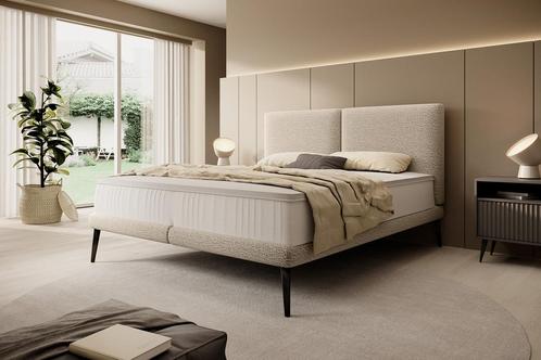 Meubella | Tweepersoonsbed 180x200 beige stof, Maison & Meubles, Chambre à coucher | Lits, Envoi