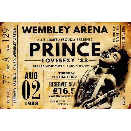 Wandbord reclamebord schild Prince Wembley Arena bord, Verzamelen, Retro, Huis en Inrichting, Verzenden