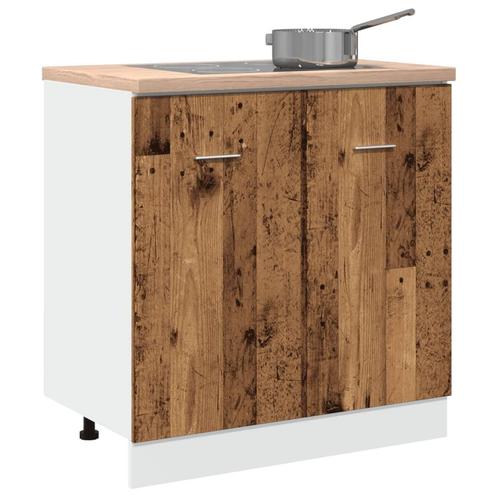 vidaXL Wastafelonderkast Lyon 80x46x81,5 cm bewerkt hout oud, Huis en Inrichting, Kasten | Overige, Nieuw, Verzenden