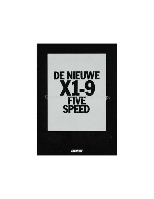 1979 FIAT X1/9 FIVE SPEED BROCHURE NEDERLANDS, Boeken, Auto's | Folders en Tijdschriften, Ophalen of Verzenden