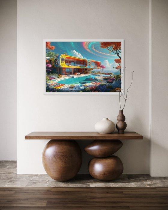 KOYA (1967) - Basquiat House Toile 1/1 XL, Antiquités & Art, Art | Peinture | Moderne