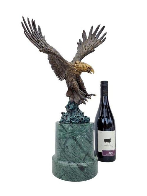 Sculpture, Zee arend - 49 cm - Bronze, Marbre, Antiek en Kunst, Kunst | Designobjecten