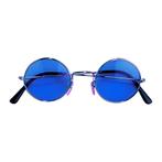 Blauwe Hippie Bril Glas, Verzenden