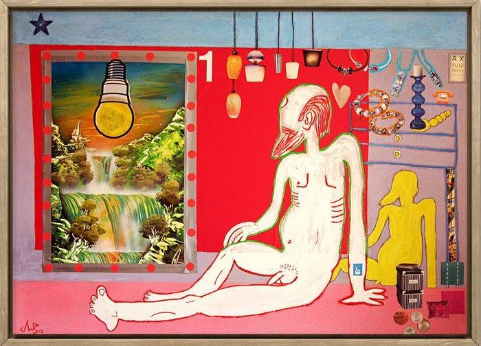 JosemicampaÑa - Diogenes Syndrome (Síndrome de Diógenes) XL, Antiek en Kunst, Kunst | Schilderijen | Modern