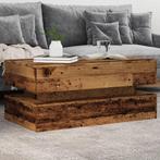 vidaXL Salontafel met LED-verlichting 90x50x40 cm oud, Huis en Inrichting, Verzenden, Nieuw