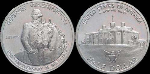 Usa half dollar 1982 George Washington zilver, Timbres & Monnaies, Monnaies | Amérique, Envoi