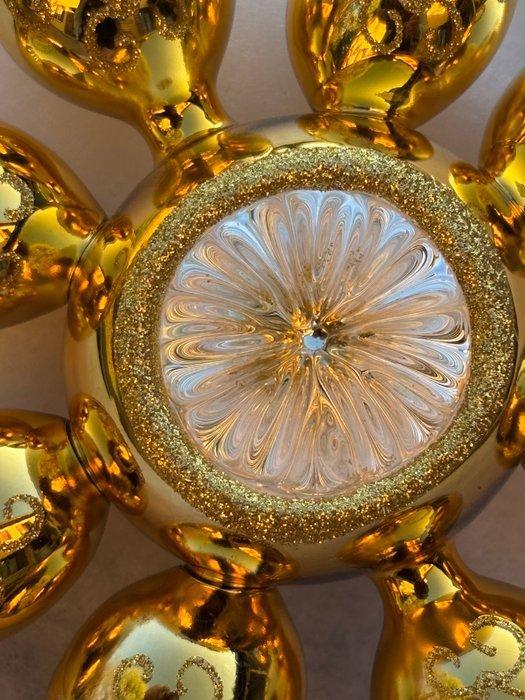 Krebs, Lauscha - Kerstboompiek gouden ster, handgemaakt -, Diversen, Kerst