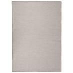 vidaXL Buitenkleed platgeweven 140x200 cm lichtgrijs, Verzenden