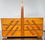 Naaidoos - Hout - Houten naaidoos met leren handvatten