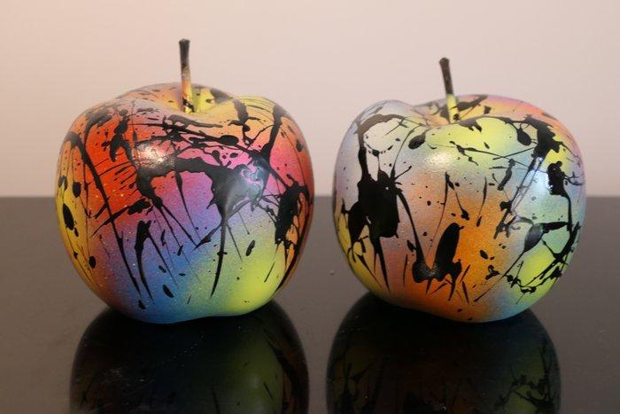 RichART - Lot de 2 pommes en version POP - L Size - 12,5 cm, Antiek en Kunst, Kunst | Designobjecten