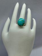 Zilver, 925 Vintage - Ring - Natuurlijke turquoise, Antiek en Kunst
