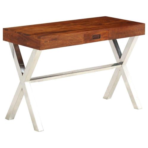 vidaXL Bureau 110x50x76 cm massief acaciahout en, Huis en Inrichting, Bureaus, Nieuw, Verzenden